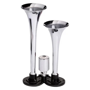 High Quality Dual Trumpet Electric Horn Striking Loud Chrome Air Horn Speaker Kit 12V/24V Universal For Car Train Truck Lorry
High Quality Dual Trumpet Electric Horn Striking Loud Chrome Air Horn Speaker Kit 12V/24V Universal For Car Train Truck Lorry