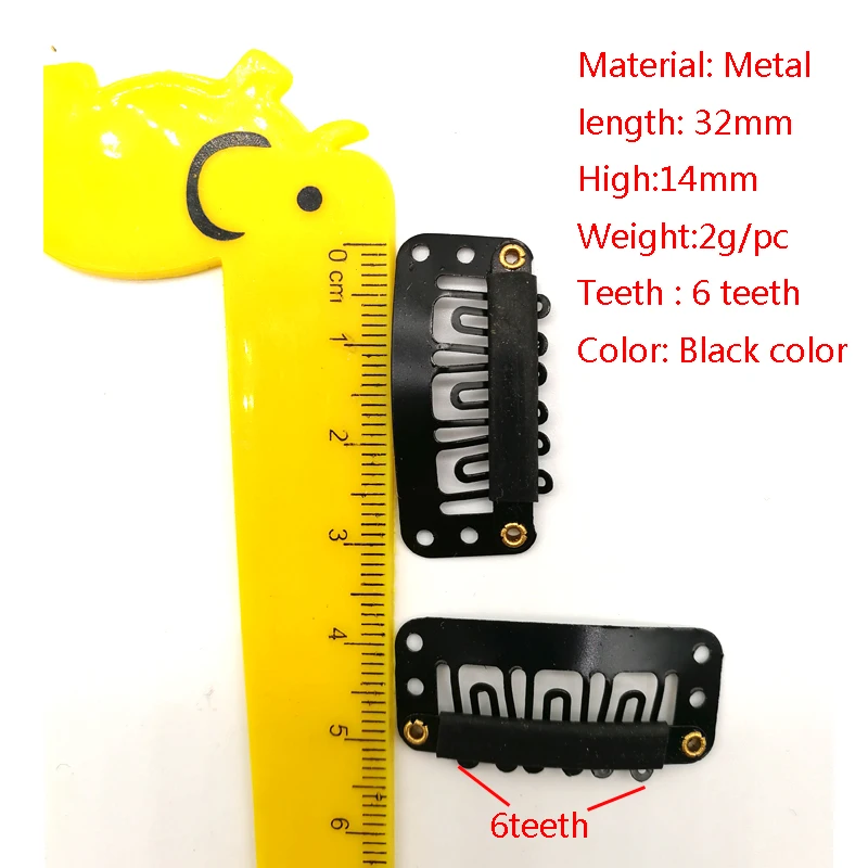 6PCS 32mm 6-Teeth U Shape Snap Metal Hair Clips Hair Extension Snap Metal Comb Clips DIY Hair Extension Hairpiece
6PCS 32mm 6-Teeth U Shape Snap Metal Hair Clips Hair Extension Snap Metal Comb Clips DIY Hair Extension Hairpiece