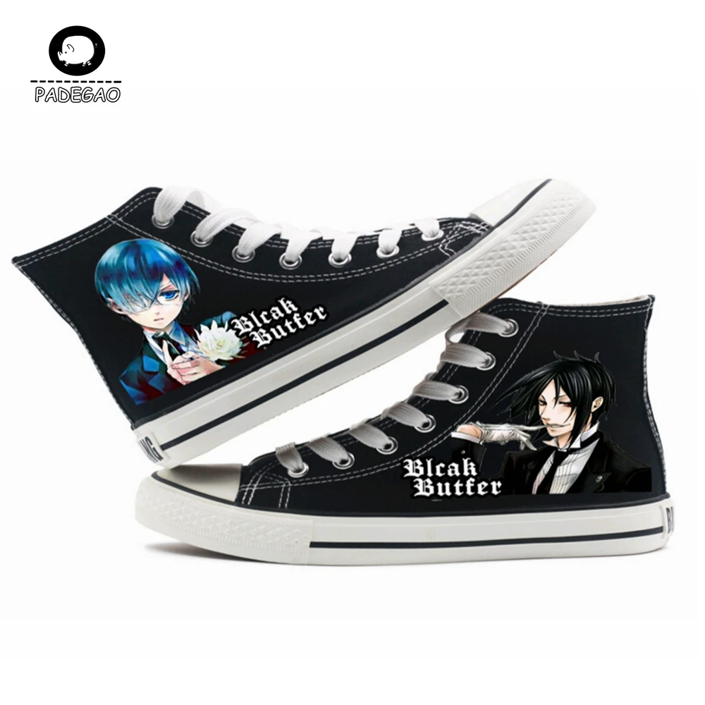 Anime Black Butler Sebastian Michaelis Printed Canvas Shoes Unisex Mens Lace Up Ankle Flat Shoes Free Shipping cosplay 
Anime Black Butler Sebastian Michaelis Printed Canvas Shoes Unisex Mens Lace Up Ankle Flat Shoes Free Shipping cosplay