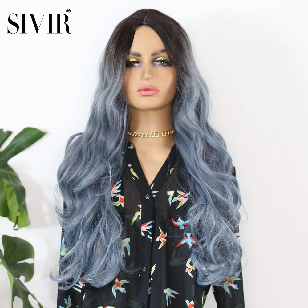 Sivir Synthetic Long Wave Hair Wigs 22inch Blue Colored Middle parting Machine Wig party/ Daily Using For White/Black Women
Sivir Synthetic Long Wave Hair Wigs 22inch Blue Colored Middle parting Machine Wig party/ Daily Using For White/Black Women