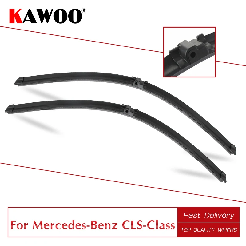 KAWOO For Mercedes-Benz CLS Class W219/W218 Car Rubber Wipers Blades Model Year From 2004 To 2017 Fit Push Button/Side Pin Arm | Автомобили