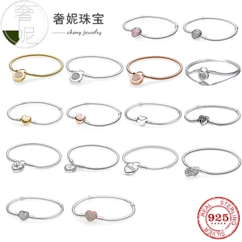 Cheny 925 Sterling silver Crystal Heart Charms Fit Original Pandora Bracelet CZ Heart Beads DIY Women Jewelry Base Chain Bangles
Cheny 925 Sterling silver Crystal Heart Charms Fit Original Pandora Bracelet CZ Heart Beads DIY Women Jewelry Base Chain Bangles