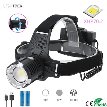LIGHTBEK 4000LM XHP70.2 Faro LED Con Zoom De 3 Modos, Linterna Recargable USB, Linterna Para Camping, Linterna De Caza, Batería
LIGHTBEK 4000LM XHP70.2 Faro LED Con Zoom De 3 Modos, Linterna Recargable USB, Linterna Para Camping, Linterna De Caza, Batería