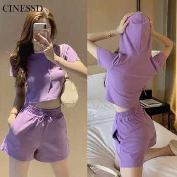 2pcs Summer New Large Size Cotton Suit Casual Hooded Short-Sleeved Sweater Hoodie Sports Shorts Fashion Two Piece sets Women's
2pcs Summer New Large Size Cotton Suit Casual Hooded Short-Sleeved Sweater Hoodie Sports Shorts Fashion Two Piece sets Women's