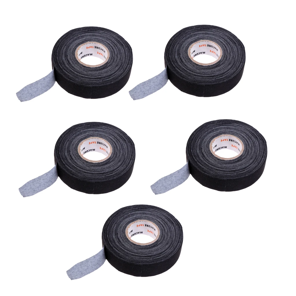 5 Roll Waterproof Adhesive Ice Hockey Cloth Stick Tape 1'' x 25 Yards Long 5 Roll Waterproof Adhesive Ice Hockey Cloth Stick Tape 1'' x 25 Yards Long