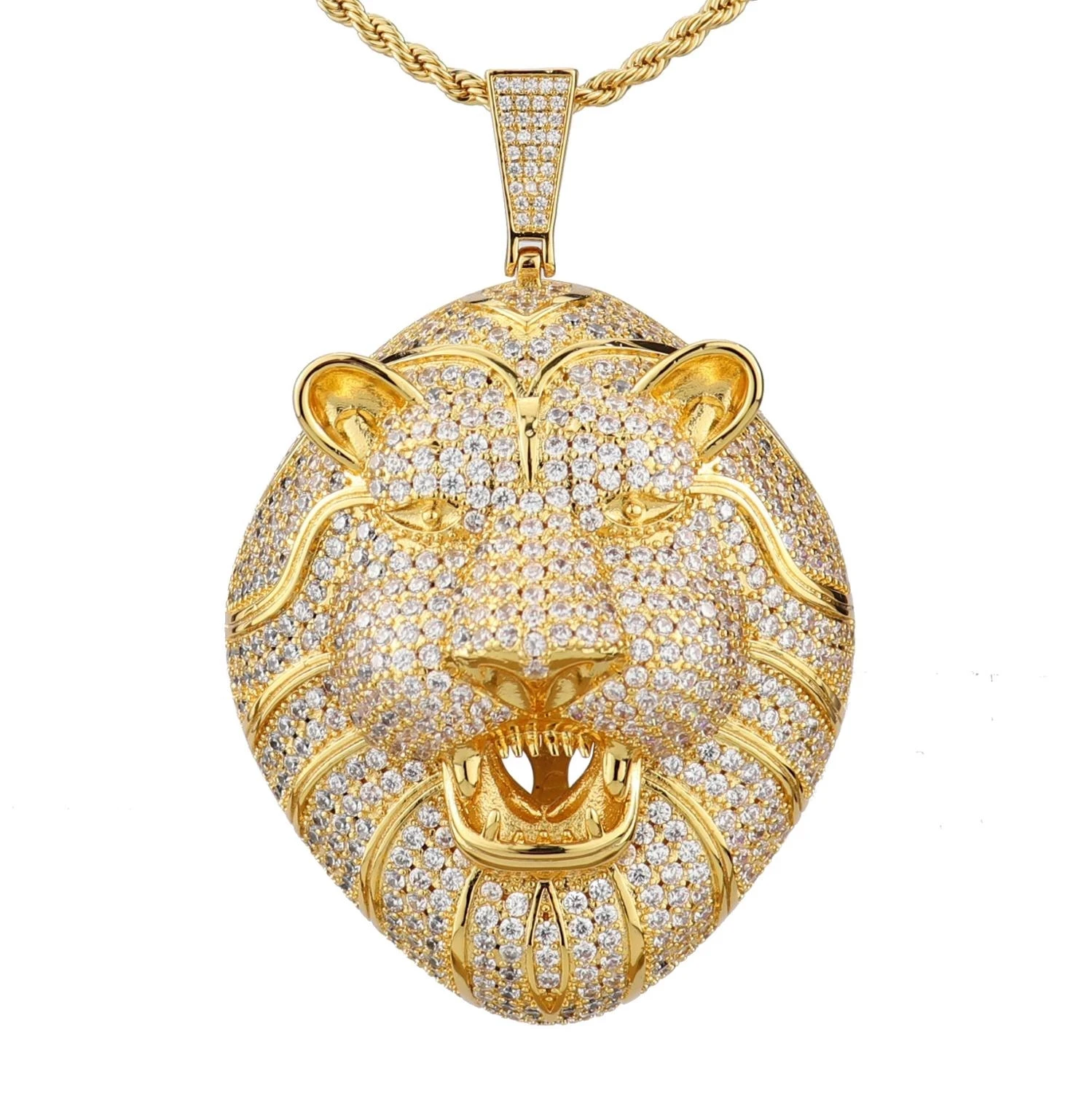 Classic high quality lion head copper zircon jewelry hip hop rock style dance party gift Europe Dubai African Jewelry DP0005
Classic high quality lion head copper zircon jewelry hip hop rock style dance party gift Europe Dubai African Jewelry DP0005