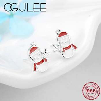 100% Authentic 925 Sterling Silver Enamel Earrings DIY Red Scarf Snowman Women Stud Earrings Luxury Party Fine Jewelry Gift 
100% Authentic 925 Sterling Silver Enamel Earrings DIY Red Scarf Snowman Women Stud Earrings Luxury Party Fine Jewelry Gift