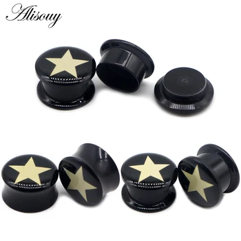Alisouy 2pcs 4-25mm Ear Gauge Plugs Star Black Acrylic Screw Fit Flesh Tunnel Eyelet Stretchers Ear Plug Body Piercing Jewelry
Alisouy 2pcs 4-25mm Ear Gauge Plugs Star Black Acrylic Screw Fit Flesh Tunnel Eyelet Stretchers Ear Plug Body Piercing Jewelry