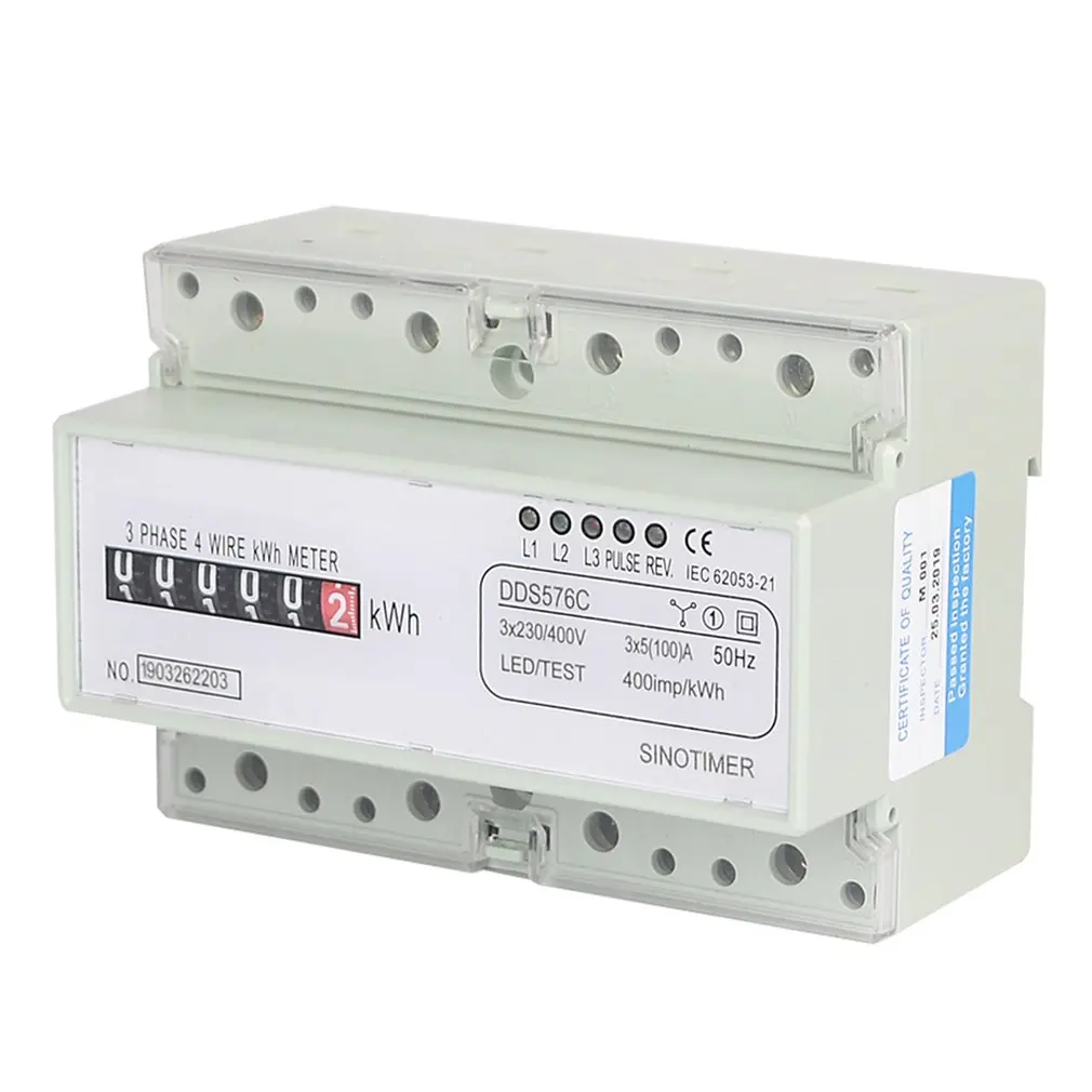 SINOTIMER DDS576C Three Phase 7P 4 Wire Analog Energy Counter Simulate Power Monitor DIN Rail with Pulse Output
SINOTIMER DDS576C Three Phase 7P 4 Wire Analog Energy Counter Simulate Power Monitor DIN Rail with Pulse Output