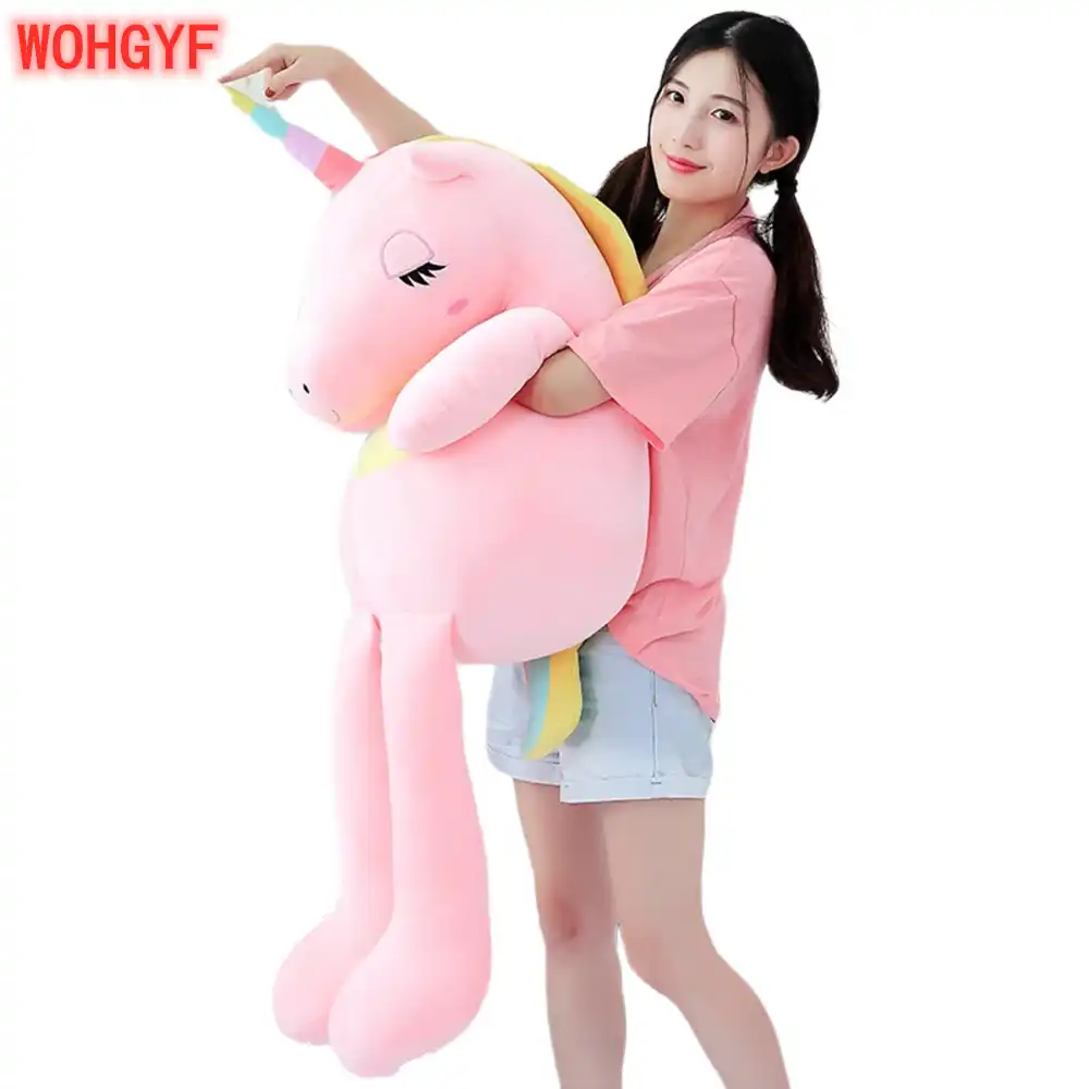childrens large animal pillow and sleeping stuffed unicorn