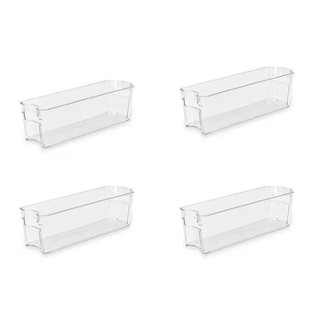4Pcs Stackable Refrigerator Bin - with Handle - Polyethylene - for Fridge, Freezer, Pantry Organization
4Pcs Stackable Refrigerator Bin - with Handle - Polyethylene - for Fridge, Freezer, Pantry Organization