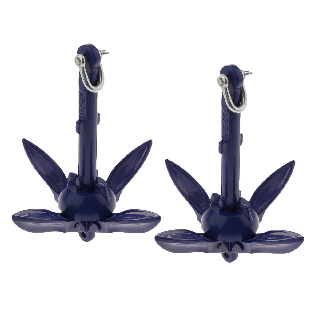 2-Set Aluminum Folding Anchor System Canoe Kayak Raft Sailboat Fishingboat Jet Ski 2-Set Aluminum Folding Anchor System Canoe Kayak Raft Sailboat Fishingboat Jet Ski