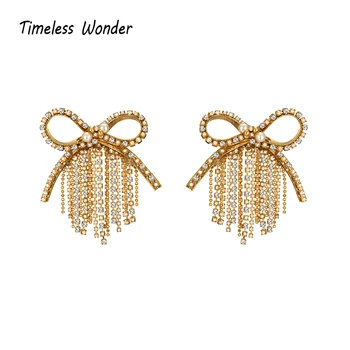 Timeless Wonder Glam Zirconia Tassel Bowknot Stud Earrings Women Statement Jewelry Gothic Boho Designer Ins Top Rare Punk 6163
Timeless Wonder Glam Zirconia Tassel Bowknot Stud Earrings Women Statement Jewelry Gothic Boho Designer Ins Top Rare Punk 6163