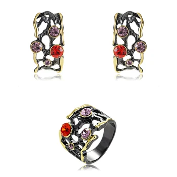 Viennois Vintage Jewelry Set for Women Mix Color Rhinestone Ring and Earrings Jewelry Set Zirconia Jewelry Set Fashion Jewelry 
Viennois Vintage Jewelry Set for Women Mix Color Rhinestone Ring and Earrings Jewelry Set Zirconia Jewelry Set Fashion Jewelry