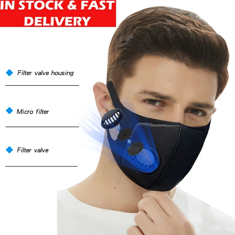 Anti Dust Mask Men Women Anti PM2.5 Pollution Face Mouth Respirator Black Breathable Valve Mask Filter 3D Mouth Cover
Anti Dust Mask Men Women Anti PM2.5 Pollution Face Mouth Respirator Black Breathable Valve Mask Filter 3D Mouth Cover