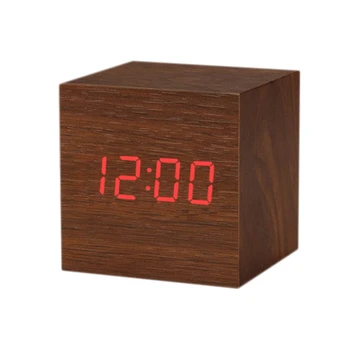 Wood LED Alarm Clock Retro Glow Clock Desktop Table Decor Voice Control Snooze Function Desk Tools Brown
Wood LED Alarm Clock Retro Glow Clock Desktop Table Decor Voice Control Snooze Function Desk Tools Brown