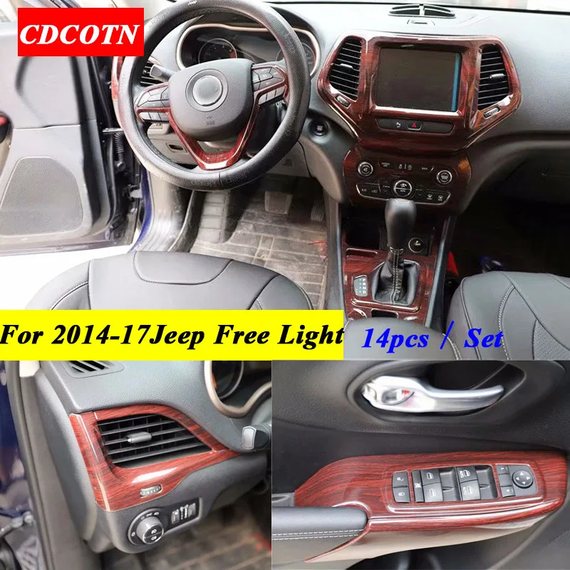 14Pcs Car Sticker Interior Wood Grain Color Cover Sticker Trim Panel Overlay Frame Kit Fit For 14-17 Jeep Free Light Car Styling
14Pcs Car Sticker Interior Wood Grain Color Cover Sticker Trim Panel Overlay Frame Kit Fit For 14-17 Jeep Free Light Car Styling