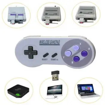 Wireless Gamepads 2.4GHZ Joystick controller For SNES NES Classic windows IOS Android Joypad Remote Control Wireless Controller
Wireless Gamepads 2.4GHZ Joystick controller For SNES NES Classic windows IOS Android Joypad Remote Control Wireless Controller