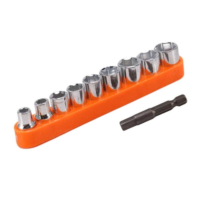 Hand Tools 9Pcs /10Pcs 1/4 Inch Drive Hex Bit Socket Wrench Set Sleeve Adapter 5/6/7/8/9/10/11/12/1m | Инструменты