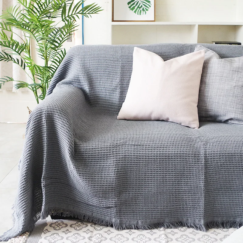 Gray Blankets Nordic Thread Blanket Sofa Decorative Throws Blanket on Sofa/Bed/Plane Knit Blanket with Tassel
Gray Blankets Nordic Thread Blanket Sofa Decorative Throws Blanket on Sofa/Bed/Plane Knit Blanket with Tassel