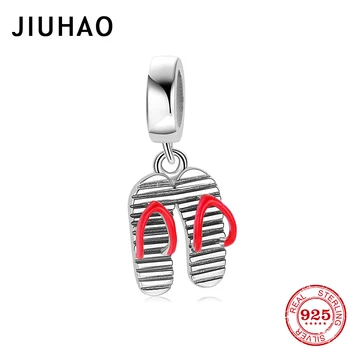 Flip-flops Metal Charm 100% 925 Sterling Silver charms for jewelry Fit Original Designer Charms Bracelets making 
Flip-flops Metal Charm 100% 925 Sterling Silver charms for jewelry Fit Original Designer Charms Bracelets making