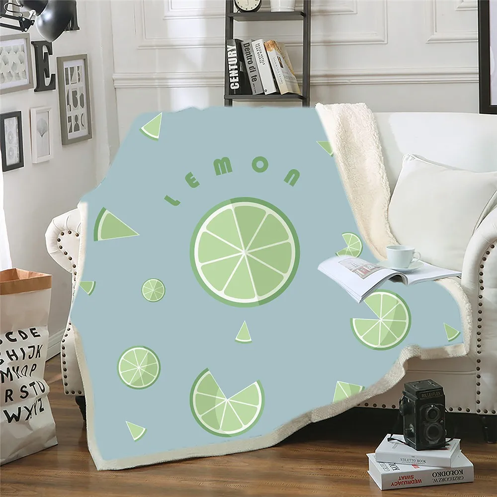 Lemon Sherpa Blanket Cartoon Fruit Throw Blanket 3D Print Cartoon Fleece Blanket For Bedroom Blanket Sofa Soft Travel Blanket
Lemon Sherpa Blanket Cartoon Fruit Throw Blanket 3D Print Cartoon Fleece Blanket For Bedroom Blanket Sofa Soft Travel Blanket