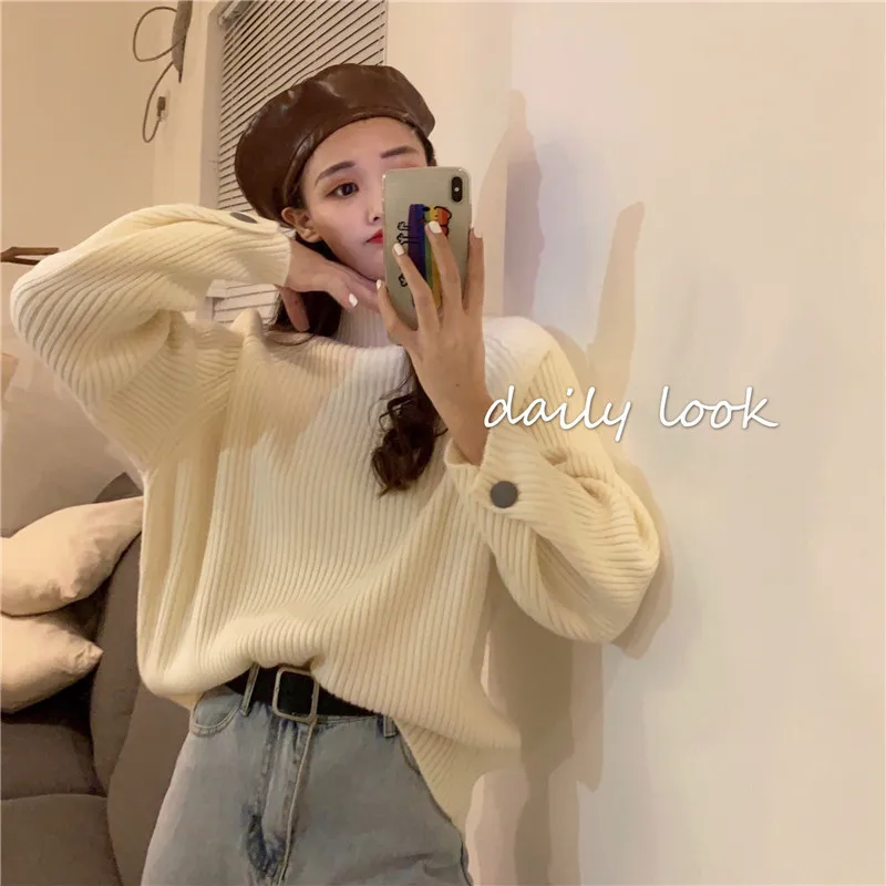 Photo Shoot 2019 WOMEN'S Dress Autumn & Winter Korean-style Loose-Fit High Collar Sweater Tops Sweater Women's
Photo Shoot 2019 WOMEN'S Dress Autumn & Winter Korean-style Loose-Fit High Collar Sweater Tops Sweater Women's