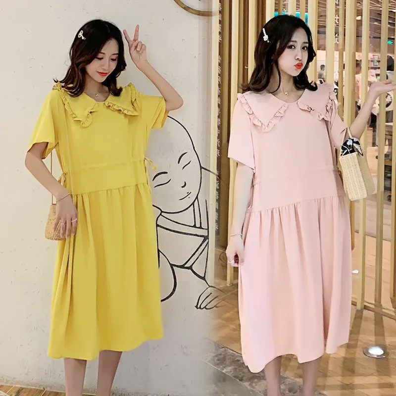 Pregnant Women Dress Summer Wear Fashion 2019 New Style Fashion Peter Pan Collar Loose And Plus-sized Mid-length Pregnant Women
Pregnant Women Dress Summer Wear Fashion 2019 New Style Fashion Peter Pan Collar Loose And Plus-sized Mid-length Pregnant Women