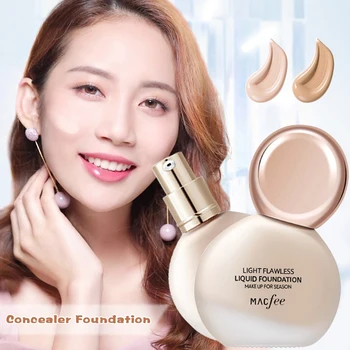 Makeup Liquid Foundation Moisturizer Face Base High Coverage Brighten Concealer Cream ZGOOD
Makeup Liquid Foundation Moisturizer Face Base High Coverage Brighten Concealer Cream ZGOOD