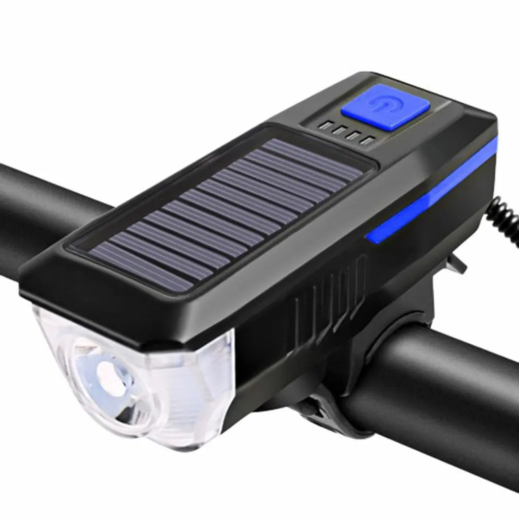 Solar bicycle light headlight charging night riding glare mountain bike flashlight accessories cycling equipment | Инструменты