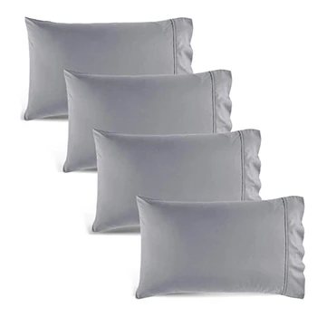 Grey Pillowcase Set - Bed Pillow Cover - Wrinkle, Fade & Stain Resistant - Envelop Closure Pillow Case Set Of 4
Grey Pillowcase Set - Bed Pillow Cover - Wrinkle, Fade & Stain Resistant - Envelop Closure Pillow Case Set Of 4