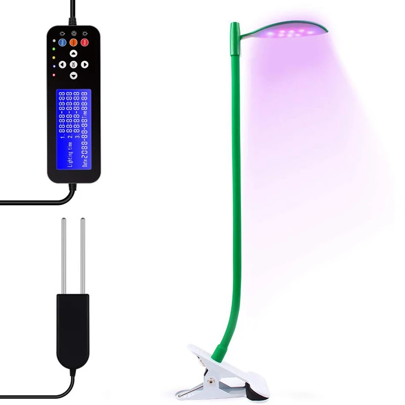 Grow Lights for Indoor Plants & Soil Moisture Meter Smart Control Timer Full Spectrum Gooseneck-C-Clamp 5 Dimmable Levels 3 Swit
Grow Lights for Indoor Plants & Soil Moisture Meter Smart Control Timer Full Spectrum Gooseneck-C-Clamp 5 Dimmable Levels 3 Swit