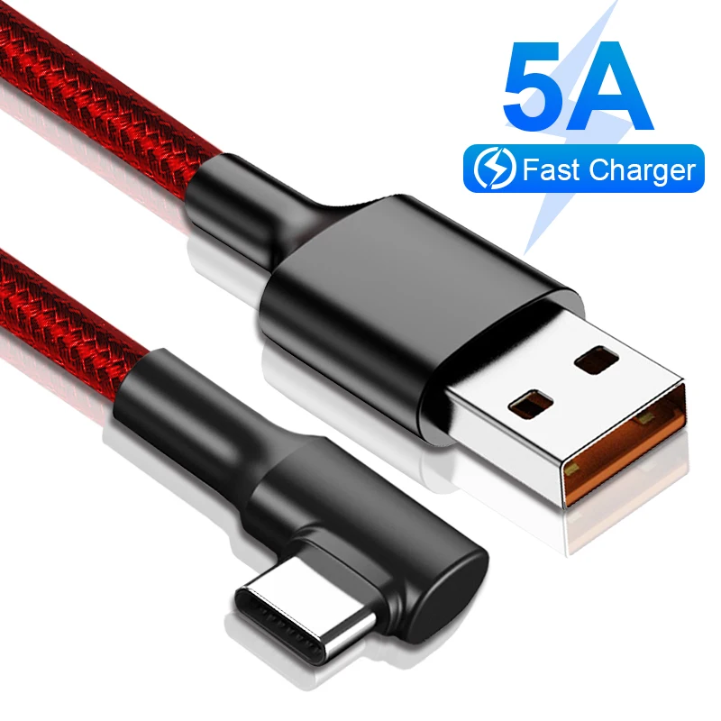 Кабель Micro USB C с углом 90 градусов кабель для быстрой зарядки и передачи данных Xiaomi