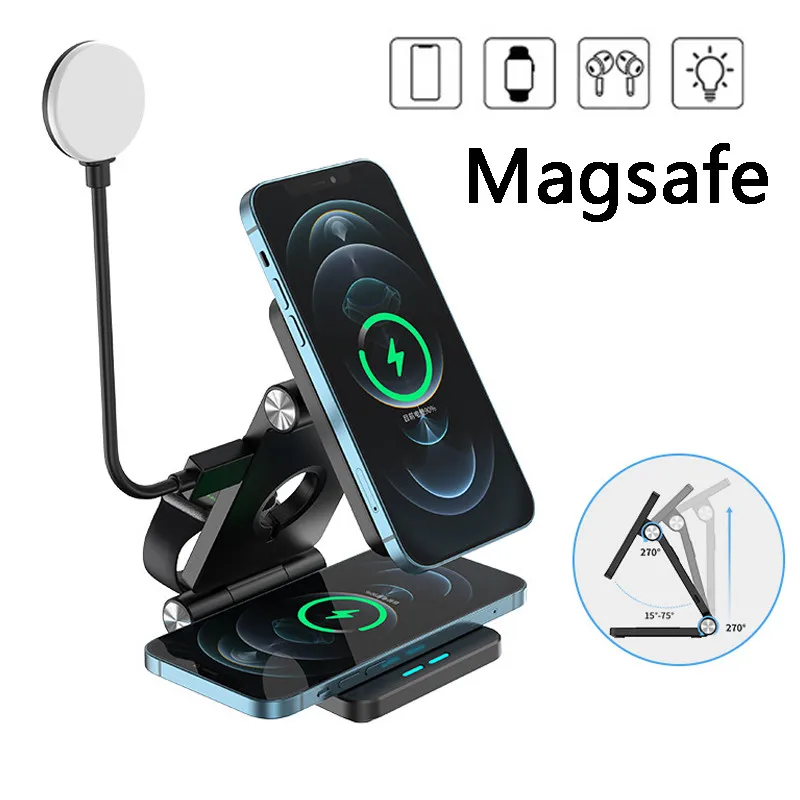 Magsafe 4 IN 1Fast Charger For iPhone 12 12Pro Max 12mini Qi Wireless Charging Station For Apple Watch Phone Airpods Stand Pad
Magsafe 4 IN 1Fast Charger For iPhone 12 12Pro Max 12mini Qi Wireless Charging Station For Apple Watch Phone Airpods Stand Pad