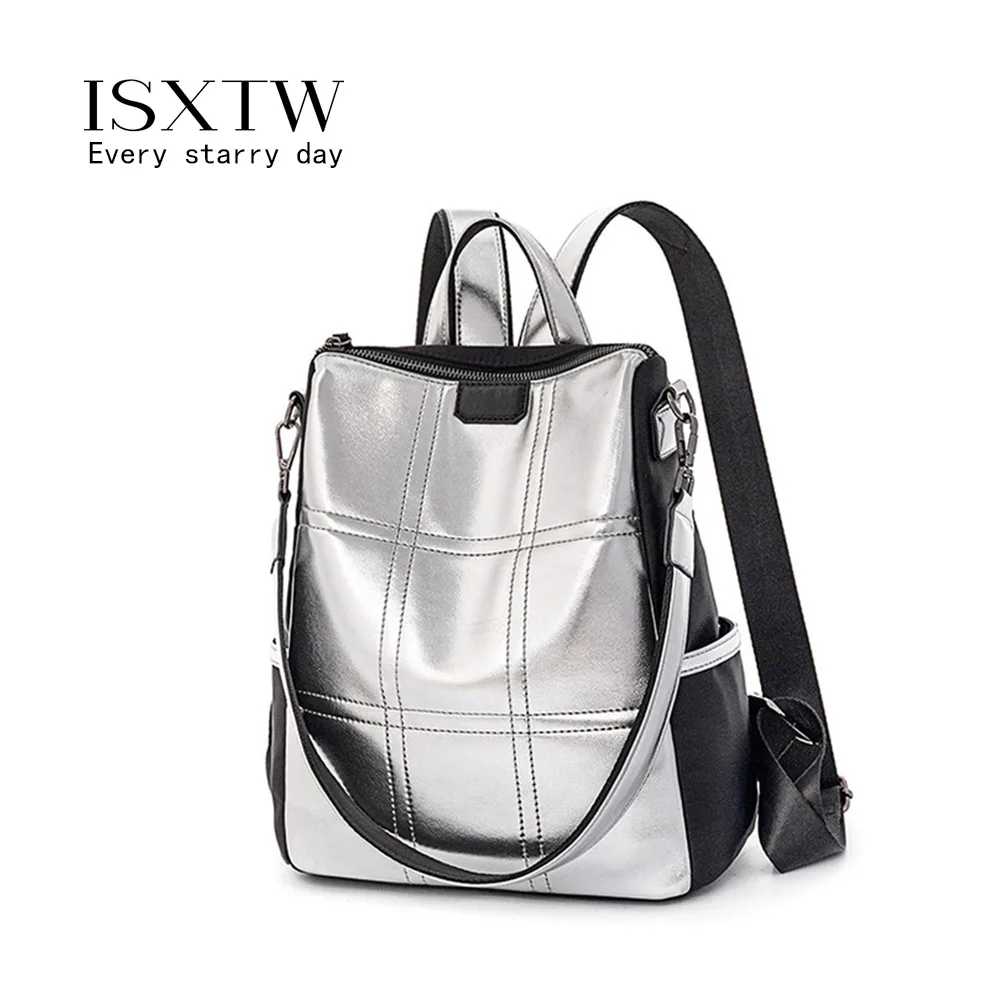 ISXTW autumn new high quality silver PU leather ladies backpack multi-function waterproof large capacity durable school bag/C8
ISXTW autumn new high quality silver PU leather ladies backpack multi-function waterproof large capacity durable school bag/C8
