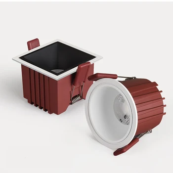 Square Frameless NO Dazzling COB Recessed Downlight 7W 12W 14W 24W LED Ceiling Spot Light for Bedroom Living room Kitchen