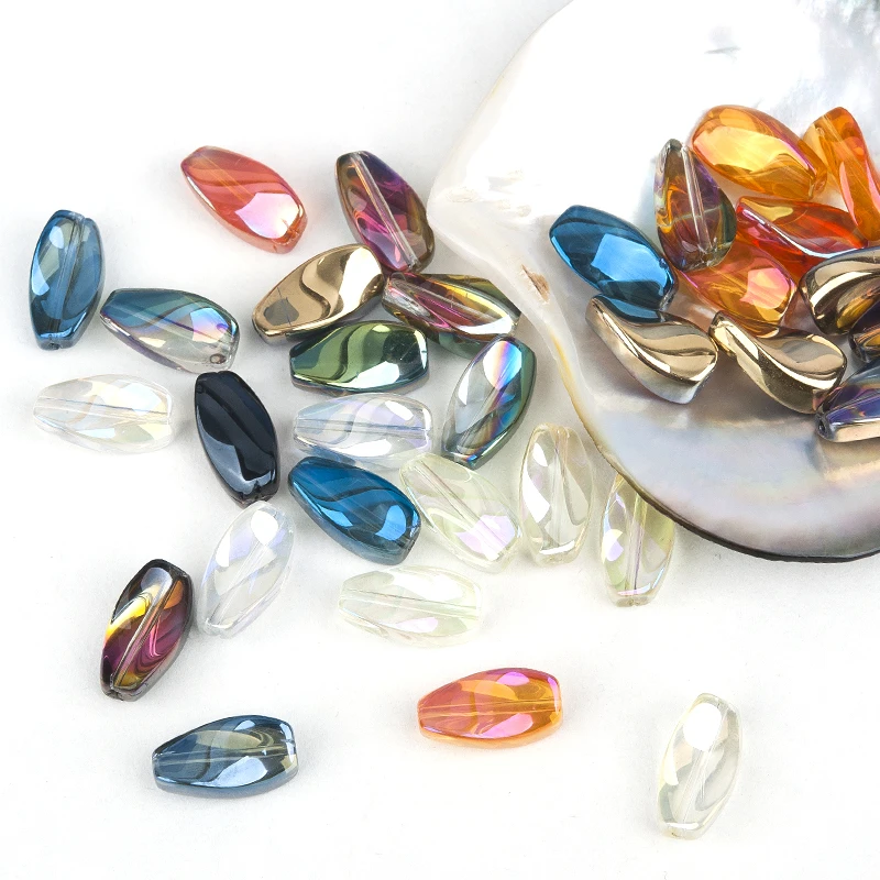 Doreen Box New Glass AB Rainbow Color Aurora Borealis Beads Twist Two Tone Oval Pattern DIY Jewelry About 17mmx 9mm, 20 PCs
Doreen Box New Glass AB Rainbow Color Aurora Borealis Beads Twist Two Tone Oval Pattern DIY Jewelry About 17mmx 9mm, 20 PCs