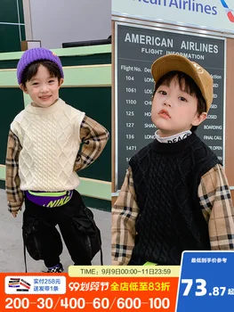 Boys' Knitted Sweater Pullover Autumn and Winter 2020 New Style Fashion Korean Style Autumn Top Children's Clothing
Boys' Knitted Sweater Pullover Autumn and Winter 2020 New Style Fashion Korean Style Autumn Top Children's Clothing