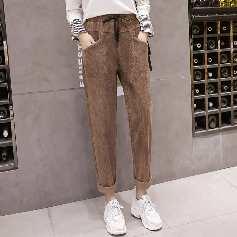 Lace Up Corduroy Pants Women Sweatpants Plus Size Autumn Winter Pants Women Casual Harem Pants Corduroy Ladies Trousers C5867
Lace Up Corduroy Pants Women Sweatpants Plus Size Autumn Winter Pants Women Casual Harem Pants Corduroy Ladies Trousers C5867