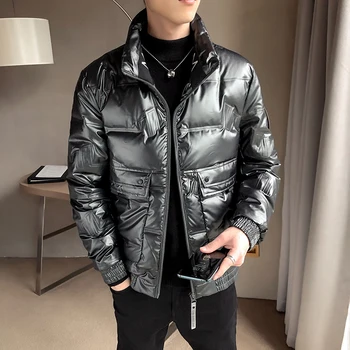 High quality Duck Down men's winter jacket Big pocket thick lapel parka overcoat white duck down jacket men down coat 
High quality Duck Down men's winter jacket Big pocket thick lapel parka overcoat white duck down jacket men down coat