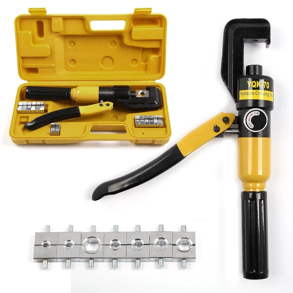 YQK-70 4-70mm2 Pressure6T Hydraulic Crimper Tool Kit Tube Terminals Lugs Battery Wire Crimping Force
YQK-70 4-70mm2 Pressure6T Hydraulic Crimper Tool Kit Tube Terminals Lugs Battery Wire Crimping Force