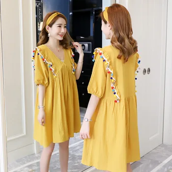 Pregnant Women Dress Summer Wear for Women Style Loose-Fit Ethnic-Style Pleated Oil Skirt A- line Short Skirt
Pregnant Women Dress Summer Wear for Women Style Loose-Fit Ethnic-Style Pleated Oil Skirt A- line Short Skirt