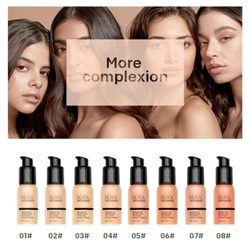 8 colors DEROL Concealer Liquid Foundation Brighten Moisturizing Cream Oil Control Waterproof full cover Makeup long lasting
8 colors DEROL Concealer Liquid Foundation Brighten Moisturizing Cream Oil Control Waterproof full cover Makeup long lasting