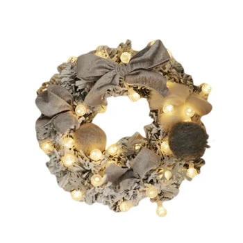 New Christmas Wreath With LED String Light Bowknot Plush Balls Decorated Garland For Front Door Window Wall Hanging Decor New
New Christmas Wreath With LED String Light Bowknot Plush Balls Decorated Garland For Front Door Window Wall Hanging Decor New