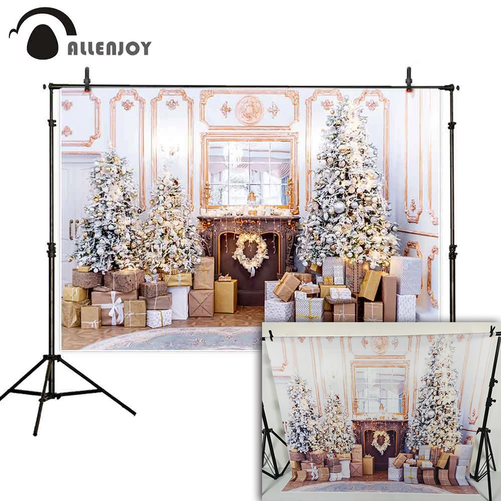 Allenjoy white christmas photography background tree gifts european style fireplace glitter new year photophone backdrop studio
Allenjoy white christmas photography background tree gifts european style fireplace glitter new year photophone backdrop studio