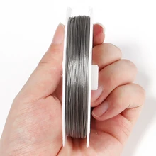 

1 Roll/lots 0.3/0.45/0.5/0.6mm Resistant Strong Line Stainless Steel Wire Tiger Tail Beading Wire For Jewelry Making Finding