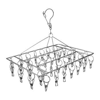Clothes Hanger Ordinary Clip Stainless Steel Bold 36 Clip Socks Rack Multi Clip Drying Rack Multifunctional Drying Rack DWH5 
Clothes Hanger Ordinary Clip Stainless Steel Bold 36 Clip Socks Rack Multi Clip Drying Rack Multifunctional Drying Rack DWH5