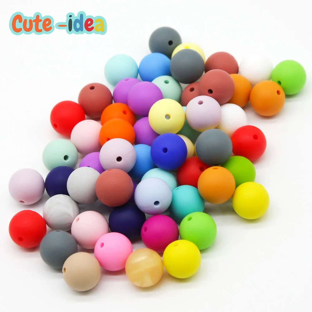 Cute-idea Round Silicone Beads 15mm 500pc Baby Teether Safe Chewable Teething Materials For Pacifier Chain Toys Nursing Bracelet
Cute-idea Round Silicone Beads 15mm 500pc Baby Teether Safe Chewable Teething Materials For Pacifier Chain Toys Nursing Bracelet