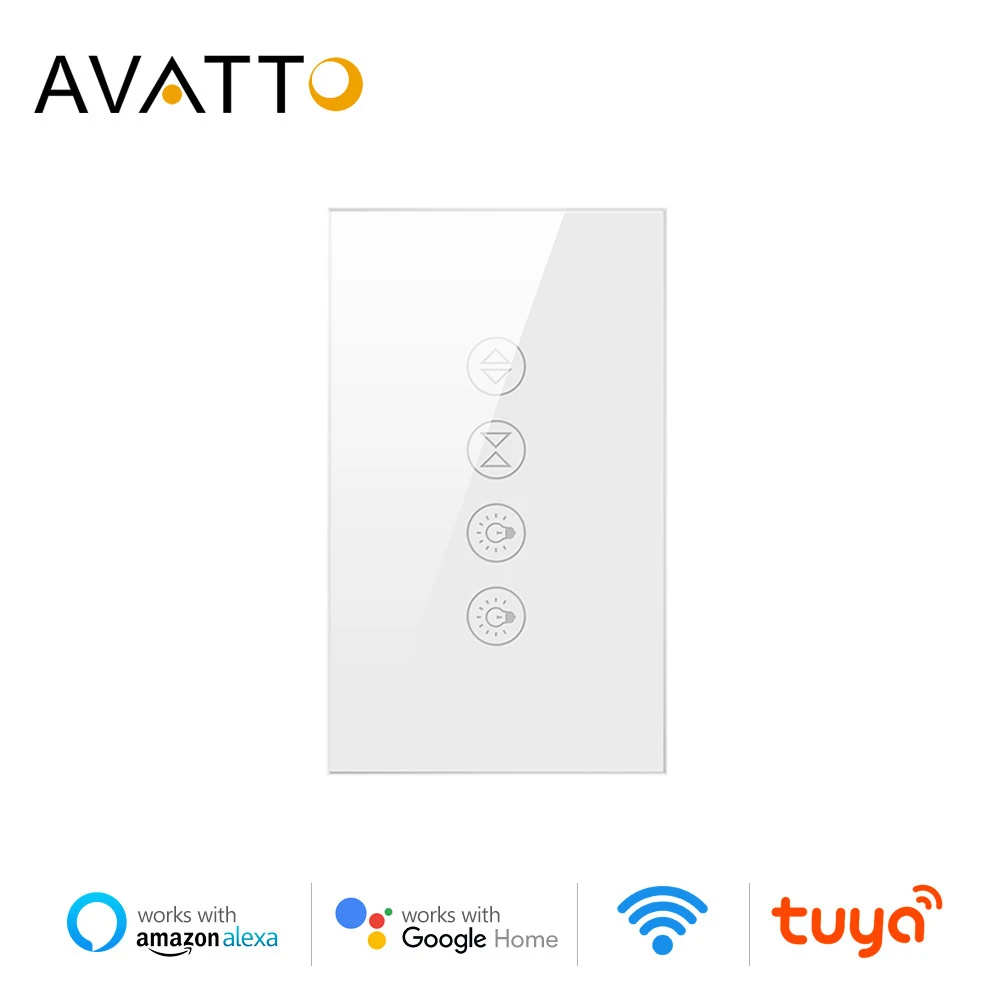 Роликовый затвор AVATTO Tuya с Wi-Fi выключатель для штор светильник электроприводом