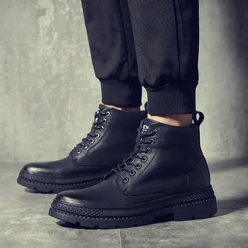 italian brand designer men cow leather boots gentleman outdoor platform shoes black spring autumn ankle boot bota mans masculina 
italian brand designer men cow leather boots gentleman outdoor platform shoes black spring autumn ankle boot bota mans masculina